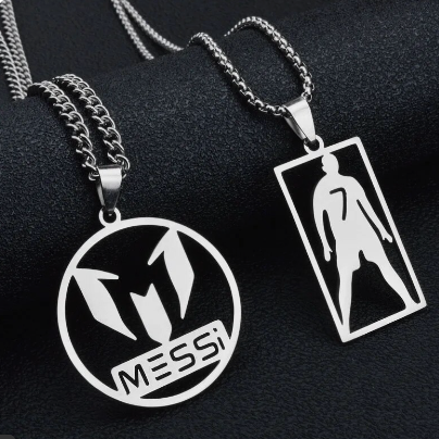 Collar Messi y CR7 a 15 soles ( LIQUIDACION ) ⚽🏆 Acero Inoxidable