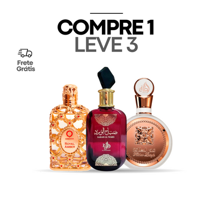 PROMOÇÃO COMPRE 1 LEVE 3 - Sabah Al Ward, Fakhar e Royal Amber - 100ml Cada
