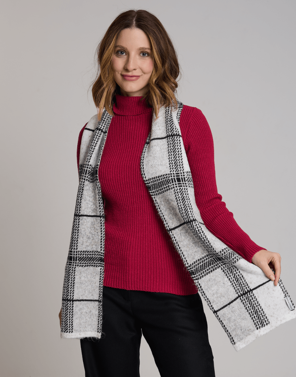 Cachecol Tartan Dunbar Branca - Tricote Modas