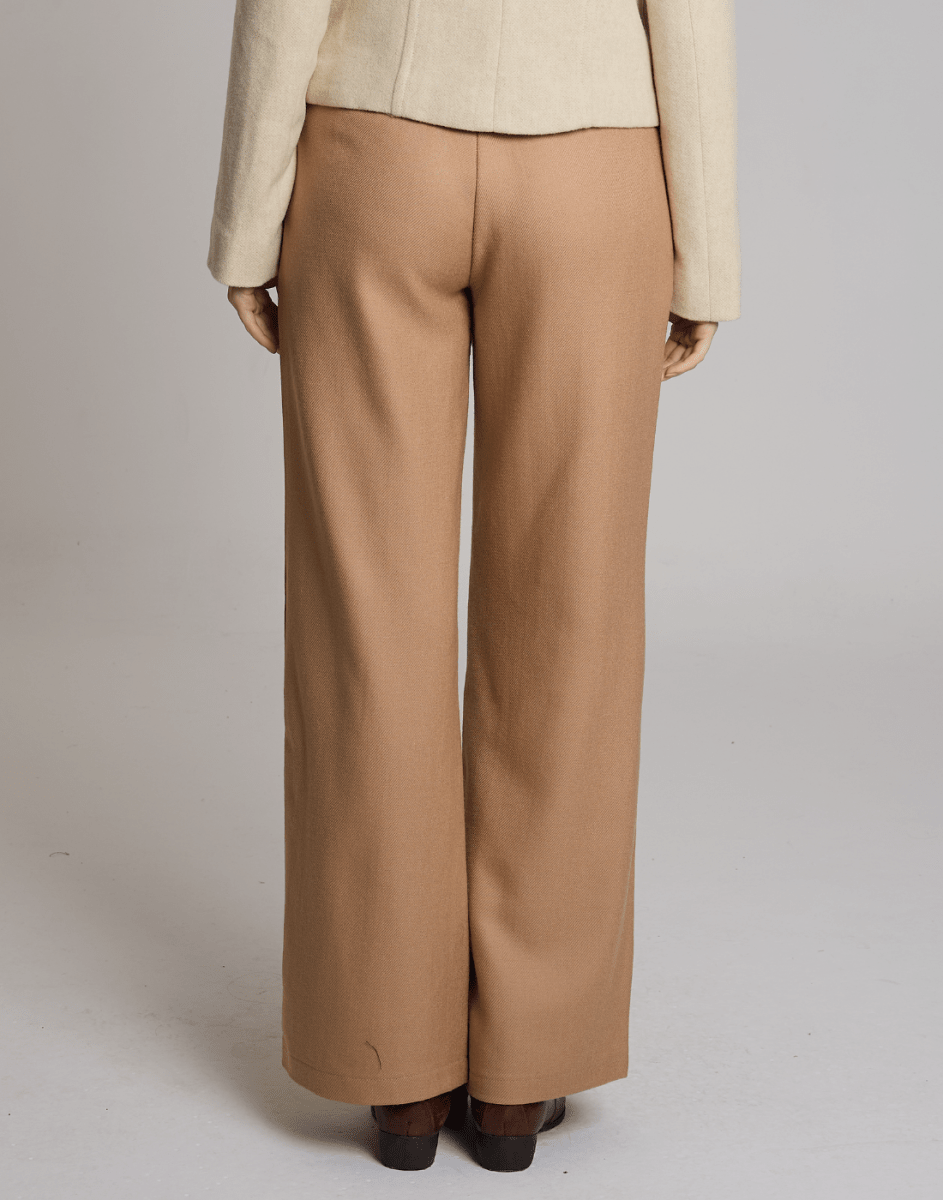 Calça Lã Natural Giada Bege Bloom - Tricote Modas