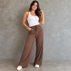 (KIT COM 3) Calça Pantalona com Bolso - Tecido Canelado Premium | ESQUENTA BLACK FRIDAY