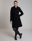 Casaco Lã Natural Varese Pelo com forro de fleece Preto - Tricote Modas
