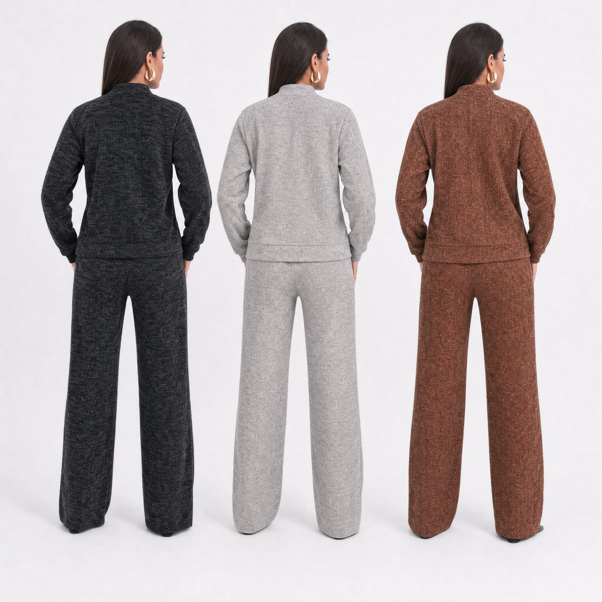 Conjunto Patrícia Malha Ribana — Jaqueta + Calça