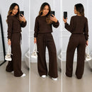Conjunto Feminino Canelado em Tricot (Blusa + Calça) | PROMOÇÃO DE INVERNO