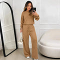 Conjunto Feminino Canelado em Tricot (Blusa + Calça) | PROMOÇÃO DE INVERNO