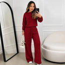 Conjunto Feminino Canelado em Tricot (Blusa + Calça) | PROMOÇÃO DE INVERNO