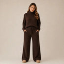 Conjunto Tatiana de Tricot Mousse — Blusa Gola Alta + Cal'a