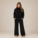 Conjunto Tatiana de Tricot Mousse (Blusa Gola Alta + Calça)