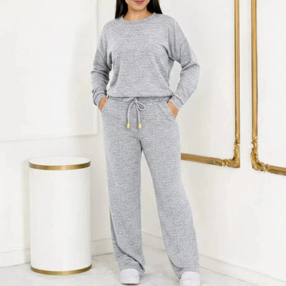 Conjunto Tricot Elegância Premium (Blusa + Calça) | Coleção Inverno