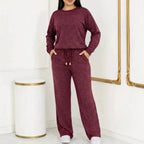 Mirella Modas Conjunto Tricot Elegância Premium (Blusa + Calça) | QUEIMA DE ESTOQUE