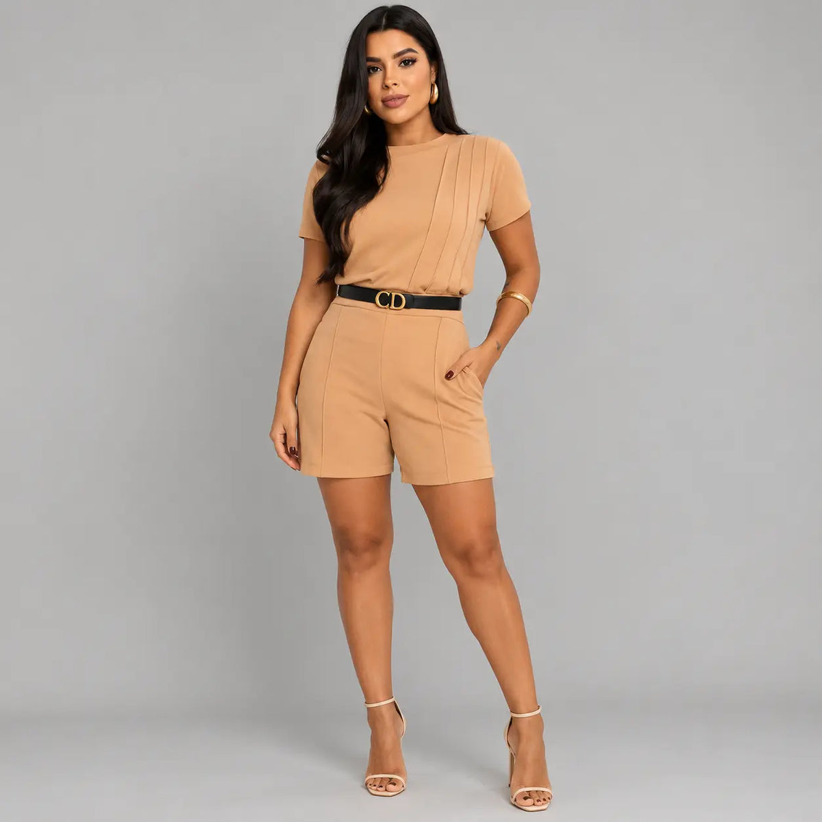 Conjunto Feminino Antonella  Blusa + Bermuda | PROMOÇÃO DE PRÉ VERÃO 2026