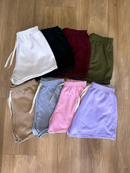 (KIT COM 6)  Shortinhos Moletinho 100% Algodão Cintura Alta | OFERTA INVERNO