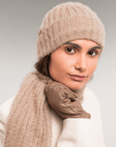 Gorro Tricot Calone Soft Bege Bruma - Tricote Modas