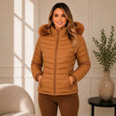 Jaqueta Puffer Peluciada Feminina | Promoção de Inverno