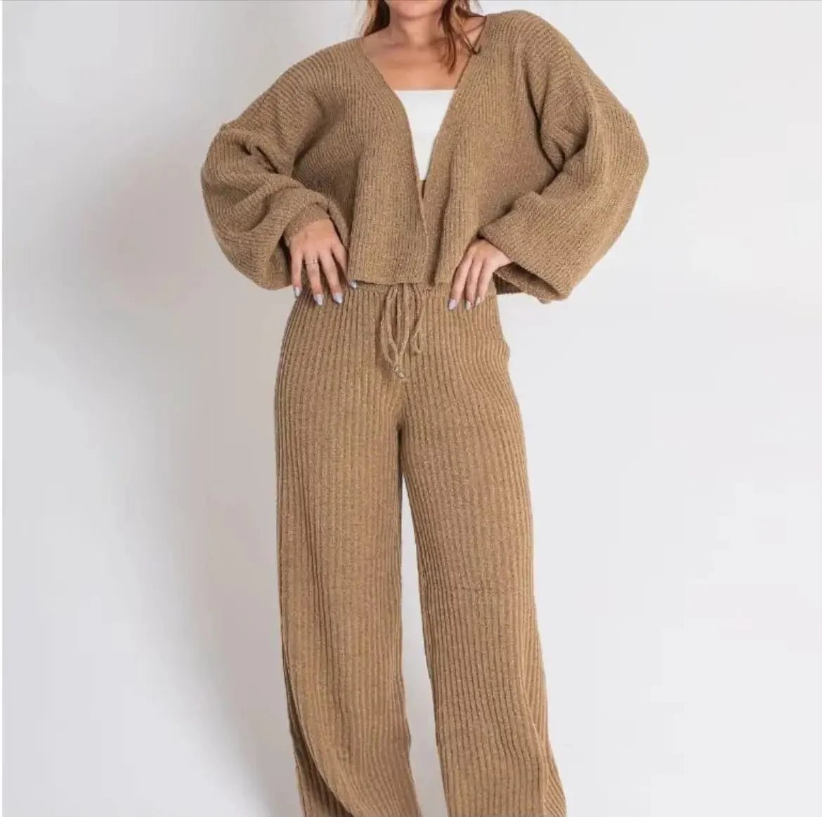 (KIT COM 2) Conjuntinho Julie Trico Premium (Blusa + Calça) | OFERTA DE OUTONO/INVERNO - Tricote Modas