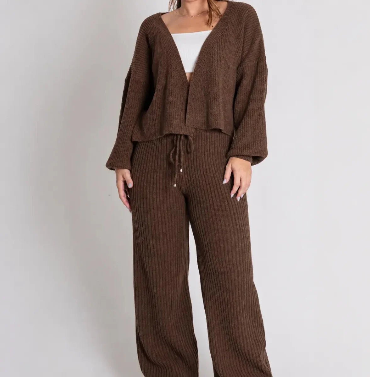 (KIT COM 2) Conjuntinho Julie Trico Premium (Blusa + Calça) | OFERTA DE OUTONO/INVERNO - Tricote Modas