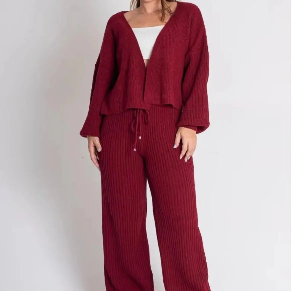(KIT COM 2) Conjuntinho Julie Trico Premium (Blusa + Calça) | OFERTA DE OUTONO/INVERNO - Tricote Modas