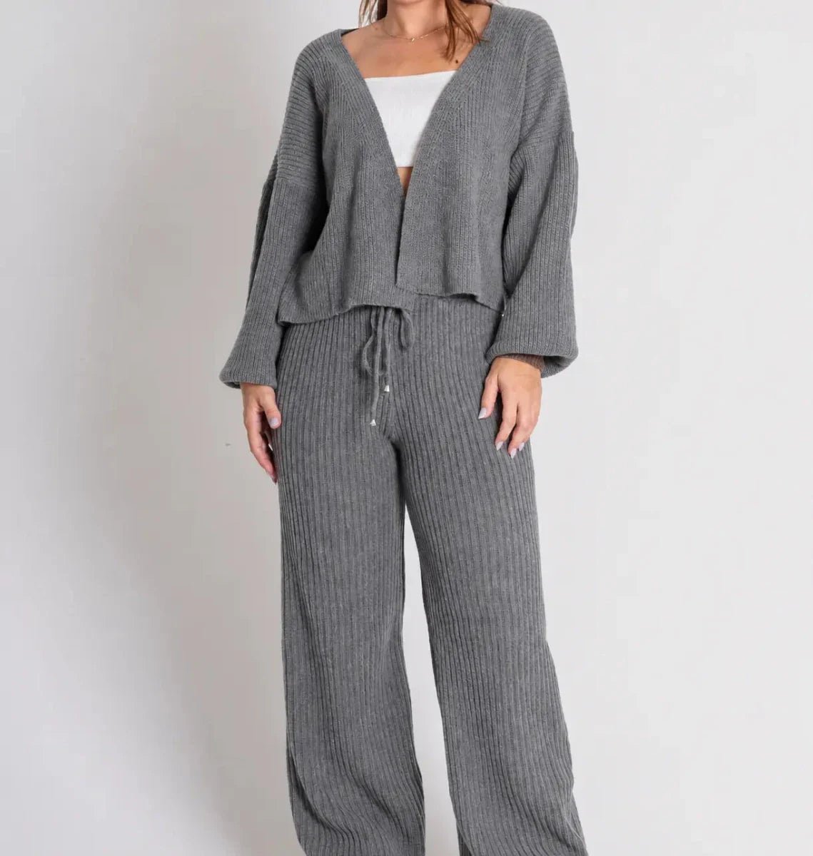(KIT COM 2) Conjuntinho Julie Trico Premium (Blusa + Calça) | OFERTA DE OUTONO/INVERNO - Tricote Modas