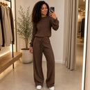 Kit com 3 Conjunto Canelado em Tricot Paty [LIQUIDAÇÃO DE INVERNO]