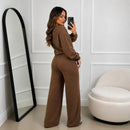 Kit com 3 Conjunto Canelado em Tricot Paty [LIQUIDAÇÃO DE INVERNO]
