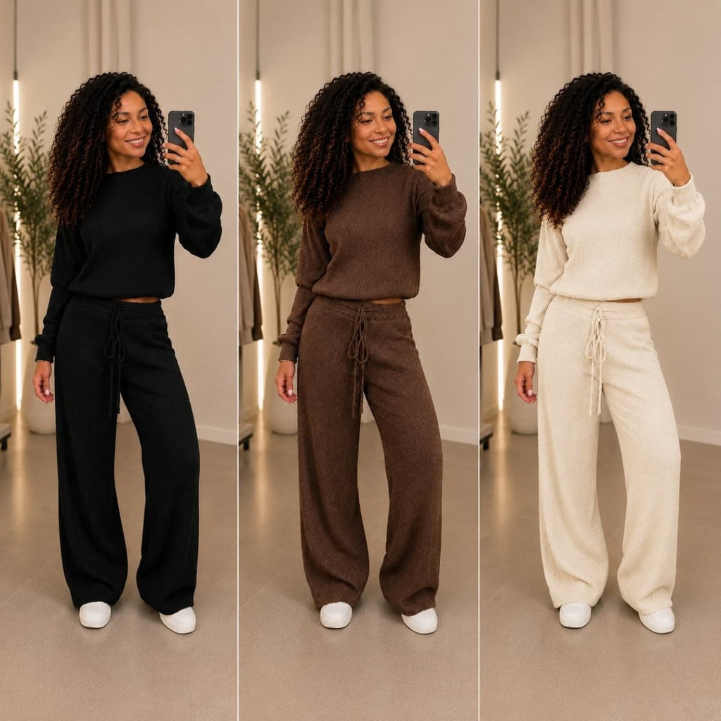 Kit com 2 Conjuntos Tricot Fio Mousse [LIQUIDAÇÃO DE INVERNO]