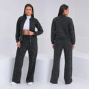 Kit com 3 Conjuntos Feminino em Malha Ribana com Zíper - [OFERTA DE INVERNO]
