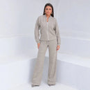 (KIT COM 3) Conjuntos Feminino em Malha Ribana com Zíper - [OFERTA DE INVERNO]
