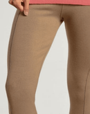 Legging Tricot Invernada Stripe Bege Bruma - Tricote Modas
