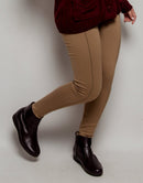Legging Tricot Invernada Stripe Bege Bruma - Tricote Modas