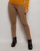 Legging Tricot Invernada Stripe Bege Bruma - Tricote Modas