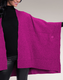 Poncho Strim Rosa U - Tricote Modas