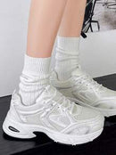 Sodalemon Novos Tênis Esportivos Casuais Femininos Estilo Preppy Tênis Chunky - Tricote Modas